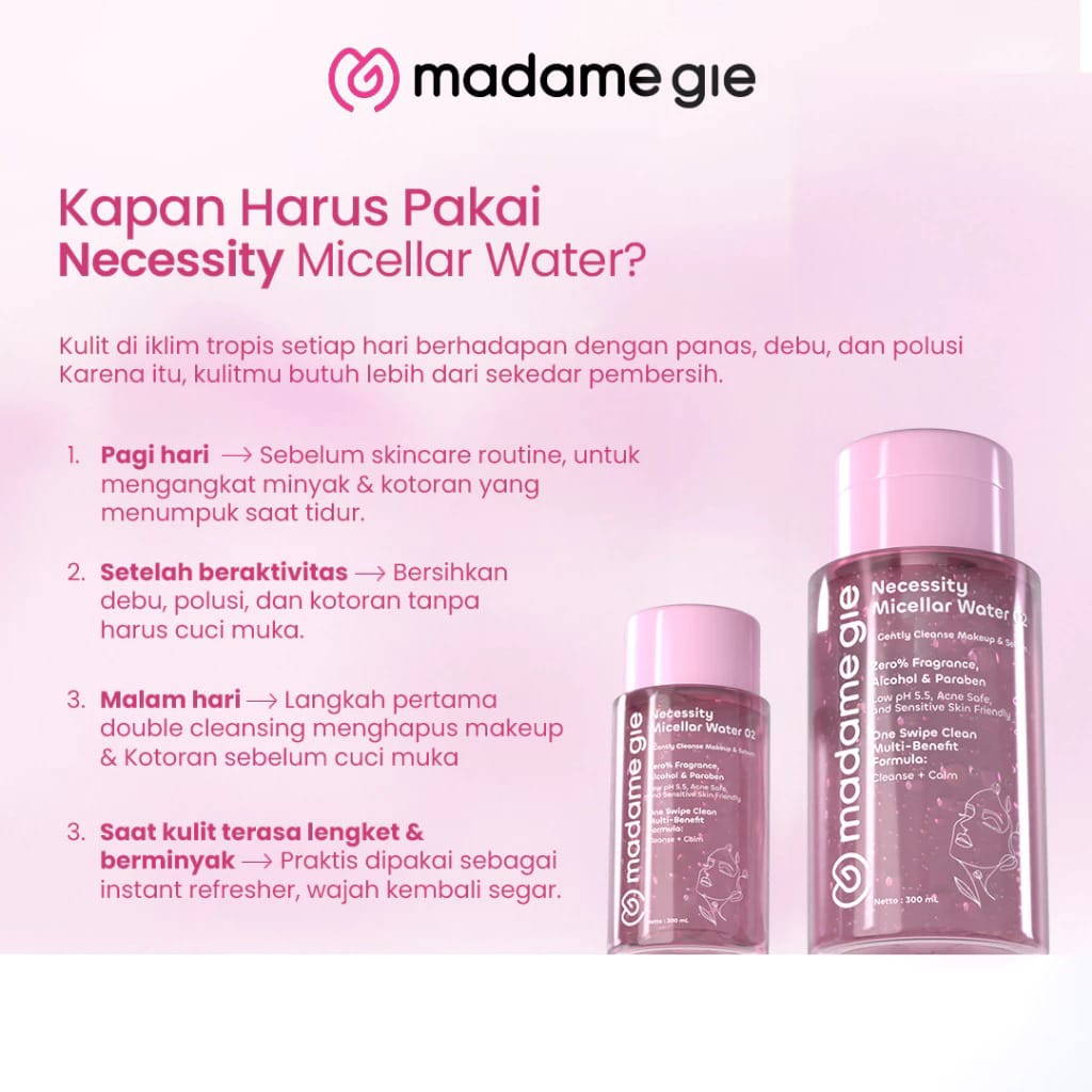 Madame Gie Necessity Micellar Water (02) 100ml