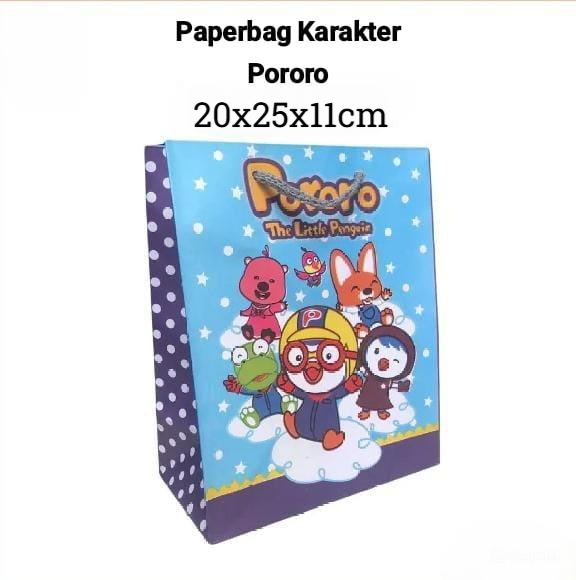 Paperbag Karakter Pororo 20x25x11cm - Tas Belanja Hampers Ulang Tahun Paperbag Karakter Pororo 20x25x11cm - Tas Belanja Hampers Ulang Tahun