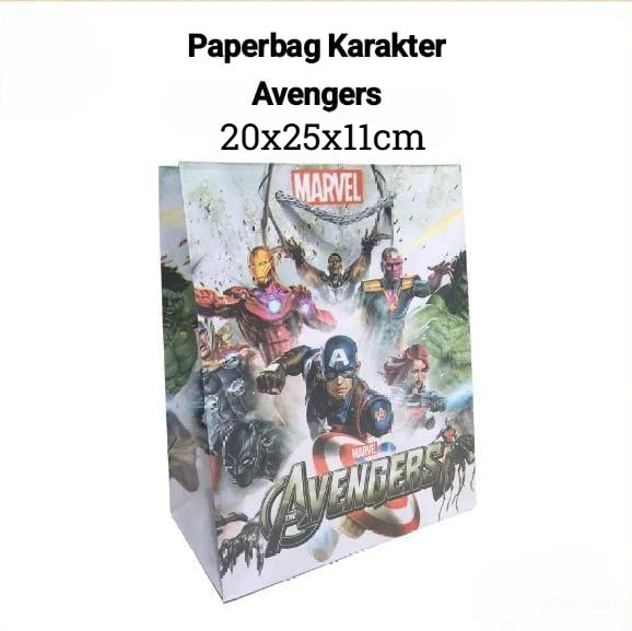 Paperbag Karakter Avengers 20x25x11cm - Tas Belanja Hampers Ulang Tahun Paperbag Karakter Avengers 20x25x11cm - Tas Belanja Hampers Ulang Tahun