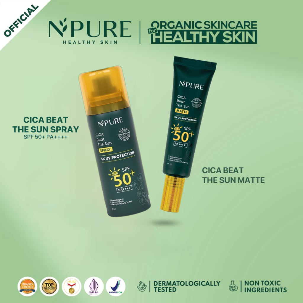 Npure Daily Sun Shield Bundling - Cica Beat The Sun Spray 50ml, Cica Beat The Sun Matte 35ml (Buy 1 Free 1) Npure Daily Sun Shield Bundling - Cica Beat The Sun Spray 50ml, Cica Beat The Sun Matte 35ml (Buy 1 Free 1)