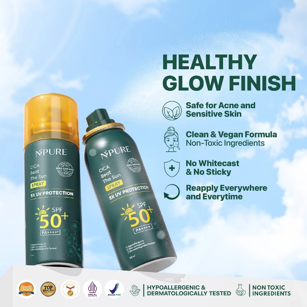 Npure Daily Sun Shield Bundling - Cica Beat The Sun Spray 50ml, Cica Beat The Sun Matte 35ml (Buy 1 Free 1)