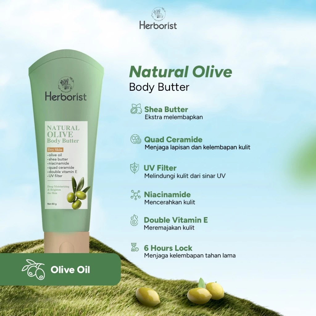 Herborist Body Butter 80gr - Natural Olive