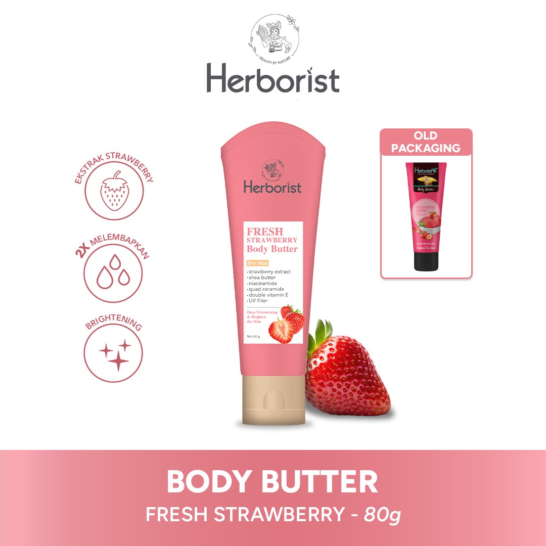 Herborist Body Butter 80gr - Fresh Strawberry Herborist Body Butter 80gr - Fresh Strawberry