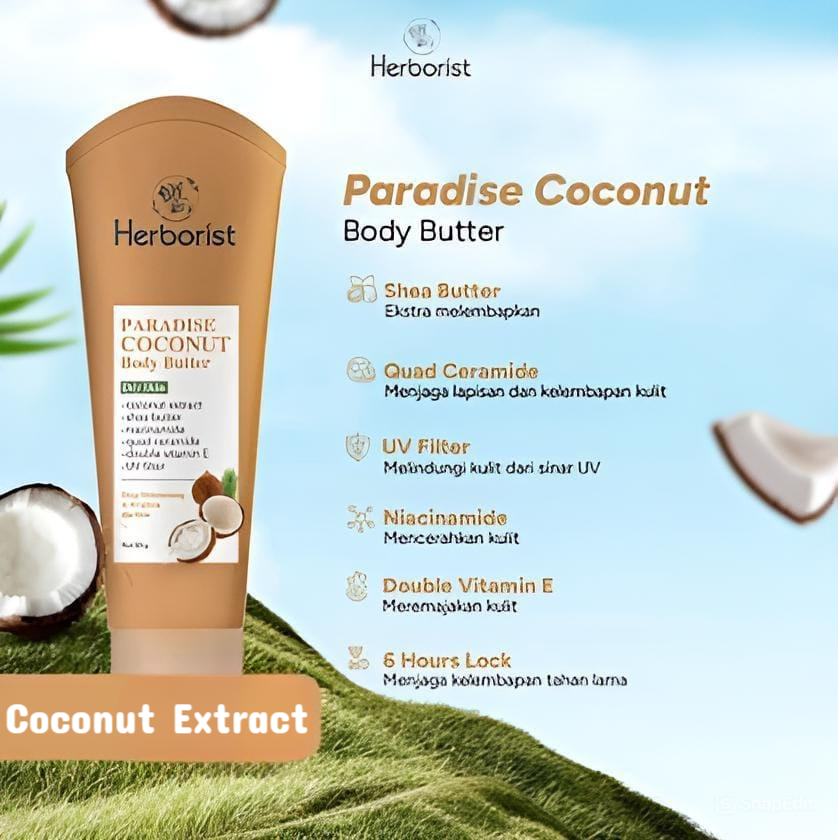 Herborist Body Butter 80gr - Paradise Coconut Herborist Body Butter 80gr - Paradise Coconut
