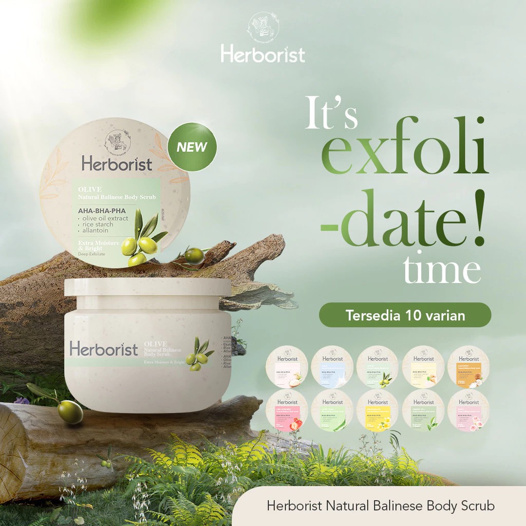 Herborist Natural Balinese Body Scrub 100gr - Olive Herborist Natural Balinese Body Scrub 100gr - Olive