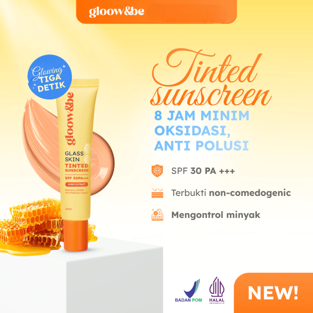 Gloow&be Glass Skin Tinted Sunscreen SPF30 PA+++ 20ml