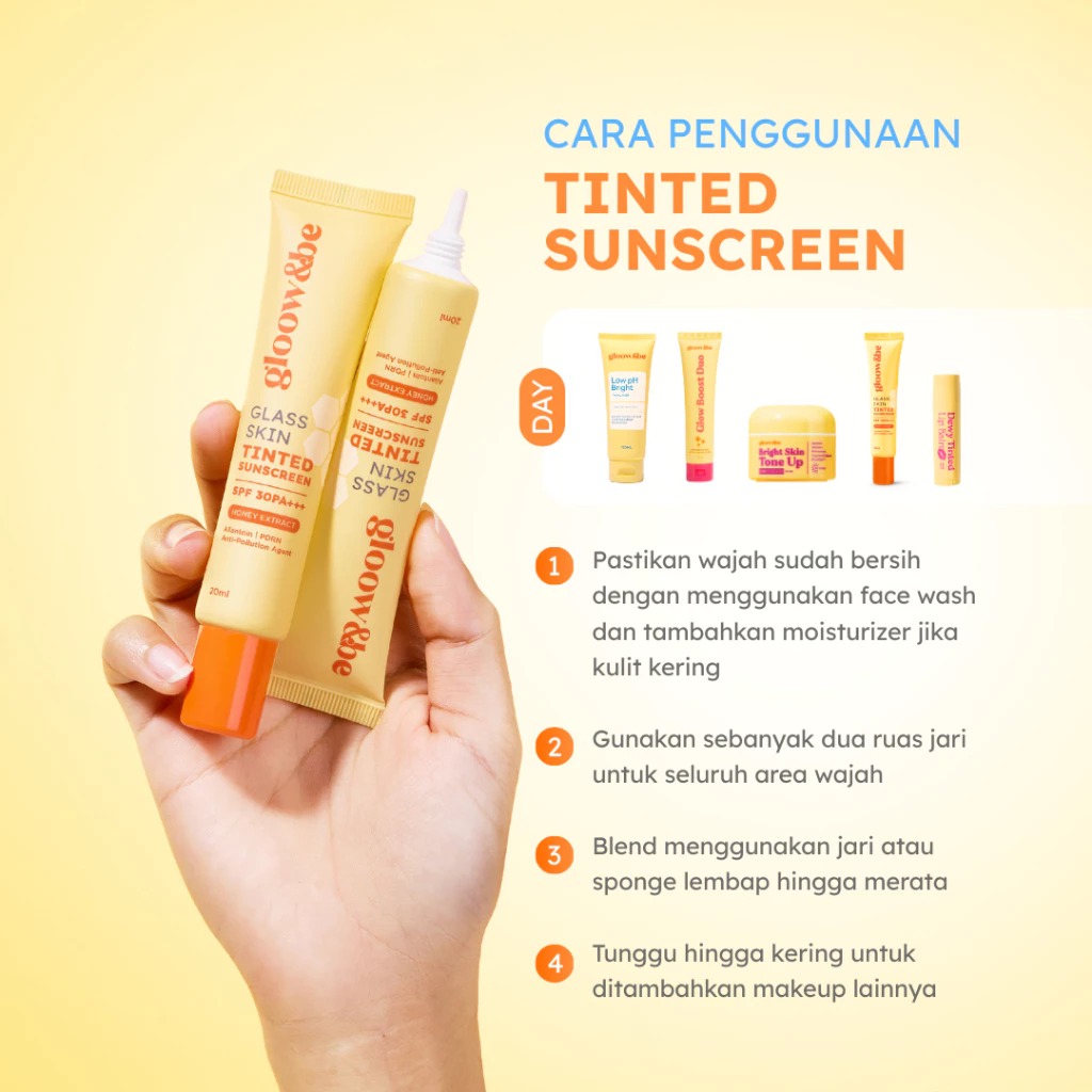 Gloow&be Glass Skin Tinted Sunscreen SPF30 PA+++ 20ml