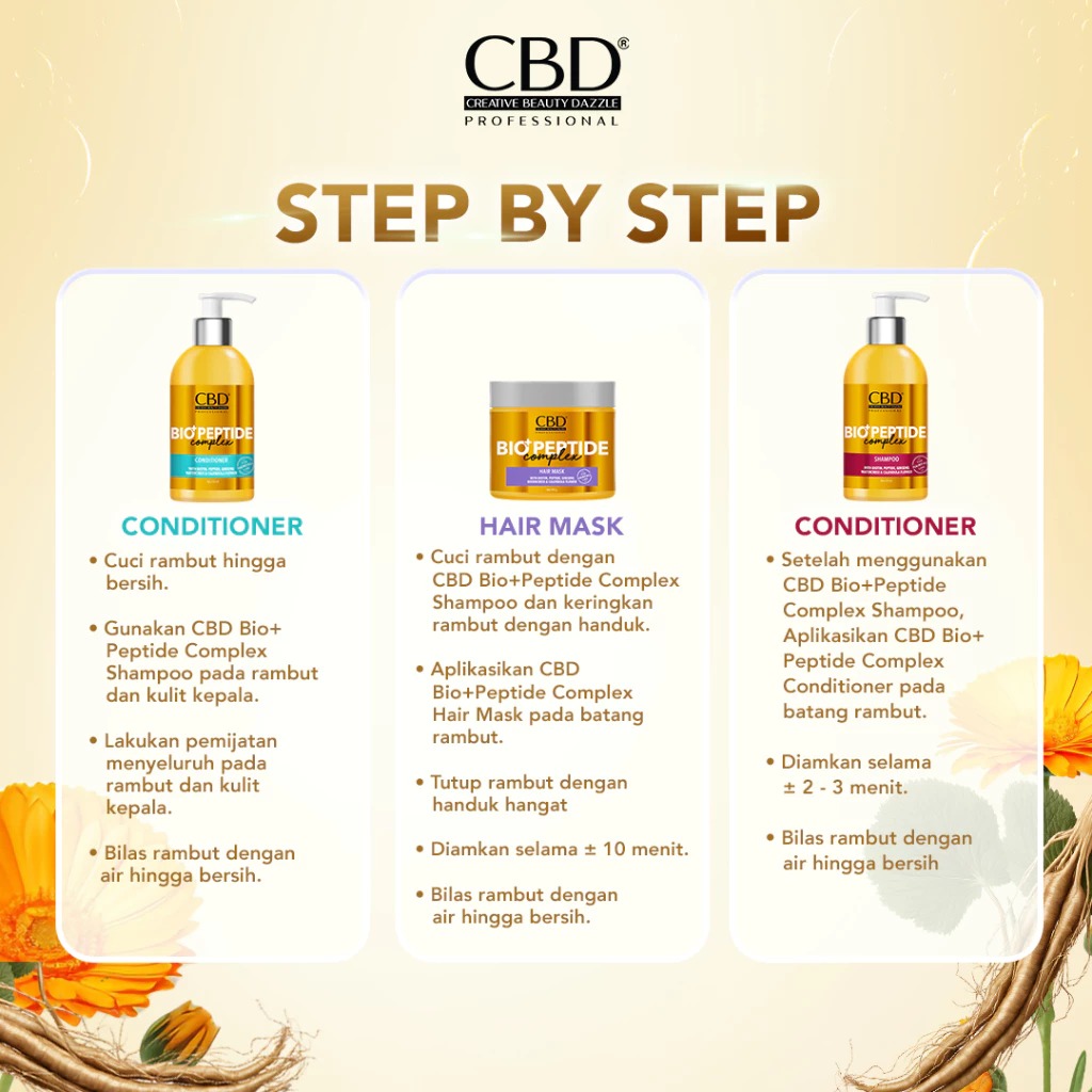 CBD Professional Bio+Peptide Complex (Hairfall Treatment Formula) - Hair Mask Sachet 35gr (30+5)