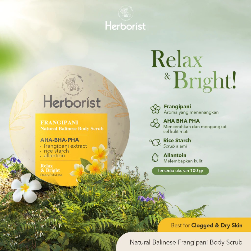 Herborist Natural Balinese Body Scrub 100gr - Frangipani Herborist Natural Balinese Body Scrub 100gr - Frangipani