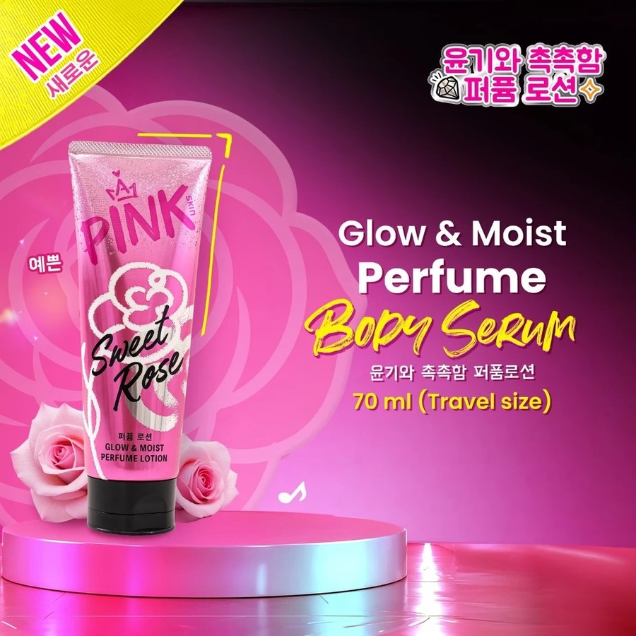 Pink Skin Perfume Lotion Travel Size 70ml - Sweet Rose Pink Skin Perfume Lotion Travel Size 70ml - Sweet Rose