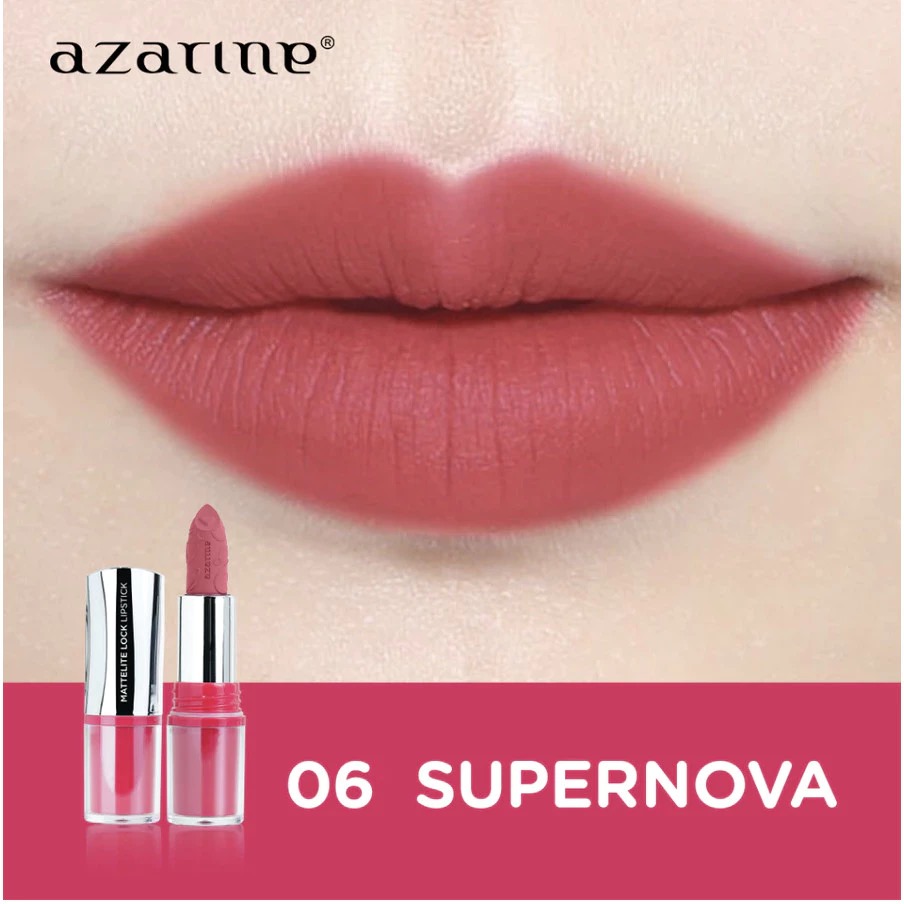 Azarine Mattelite Lock Lipstick 4gr - 06 Supernova Azarine Mattelite Lock Lipstick 4gr - 06 Supernova