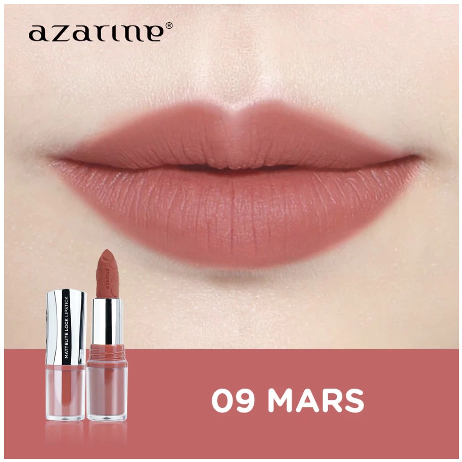 Azarine Mattelite Lock Lipstick 4gr - 09 Mars Azarine Mattelite Lock Lipstick 4gr - 09 Mars