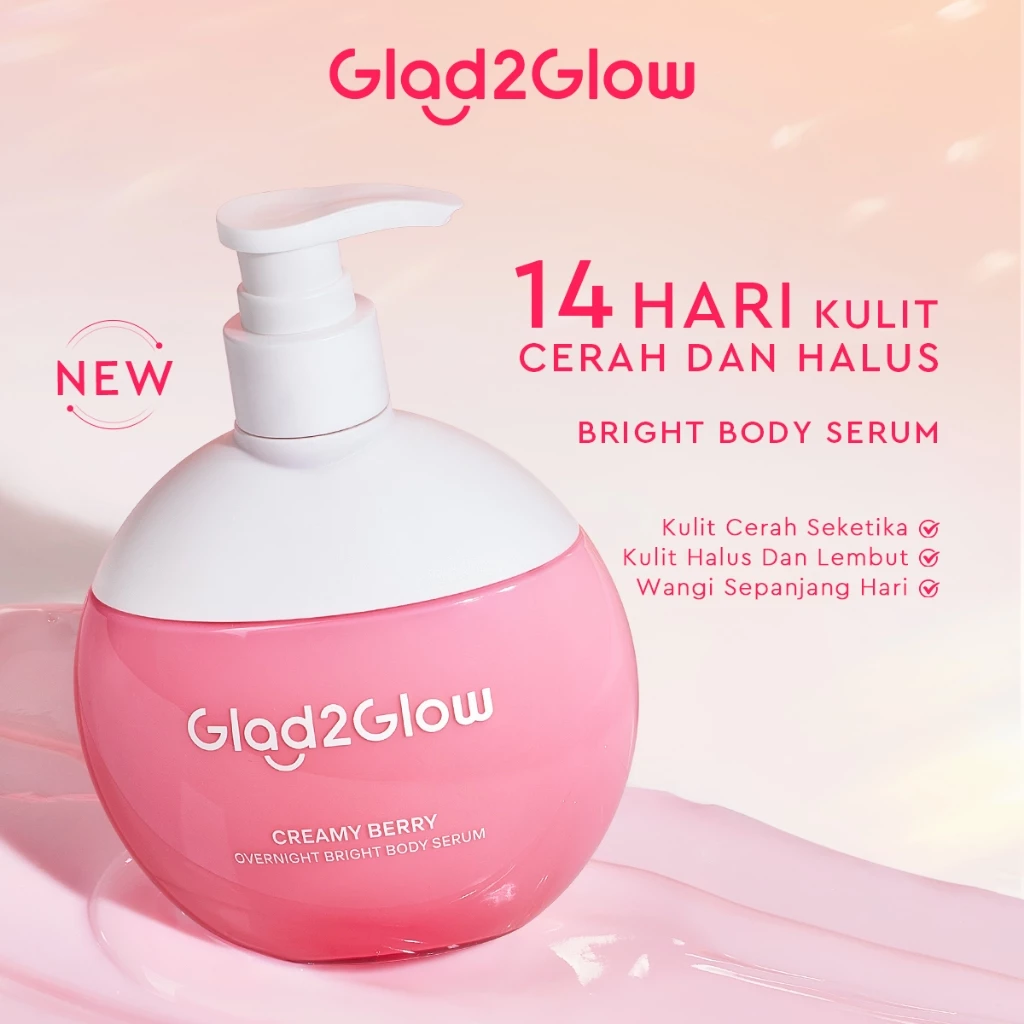 Glad 2 Glow Body Serum - Creamy Berry Overnight Bright 300ml Glad 2 Glow Body Serum - Creamy Berry Overnight Bright 300ml