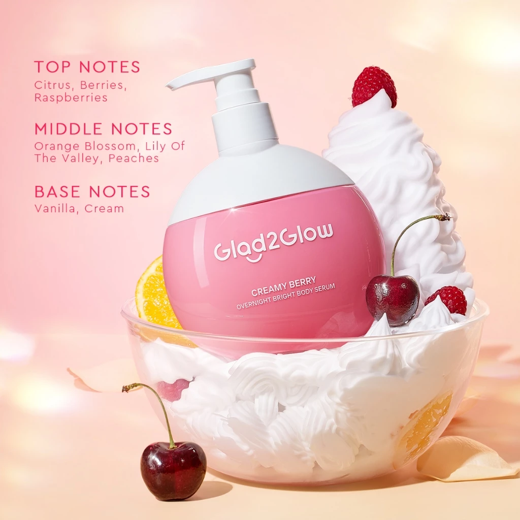 Glad 2 Glow Body Serum - Creamy Berry Overnight Bright 300ml Glad 2 Glow Body Serum - Creamy Berry Overnight Bright 300ml