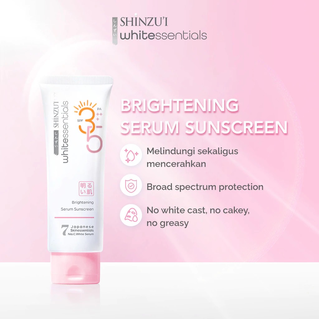 Shinzui Whitessentials Brightening Serum Sunscreen SPF35 PA+++ 30ml Shinzui Whitessentials Brightening Serum Sunscreen SPF35 PA+++ 30ml
