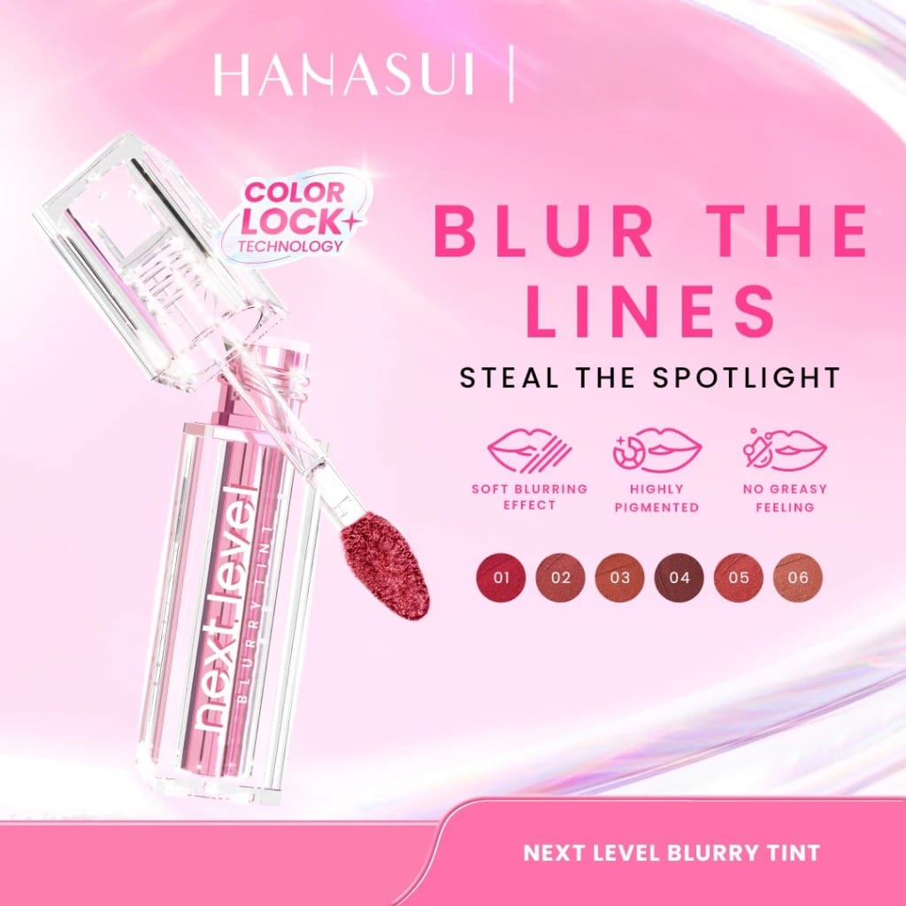 Hanasui Next Level Blurry Tint 2.5gr - 01 Redveluv Hanasui Next Level Blurry Tint 2.5gr - 01 Redveluv