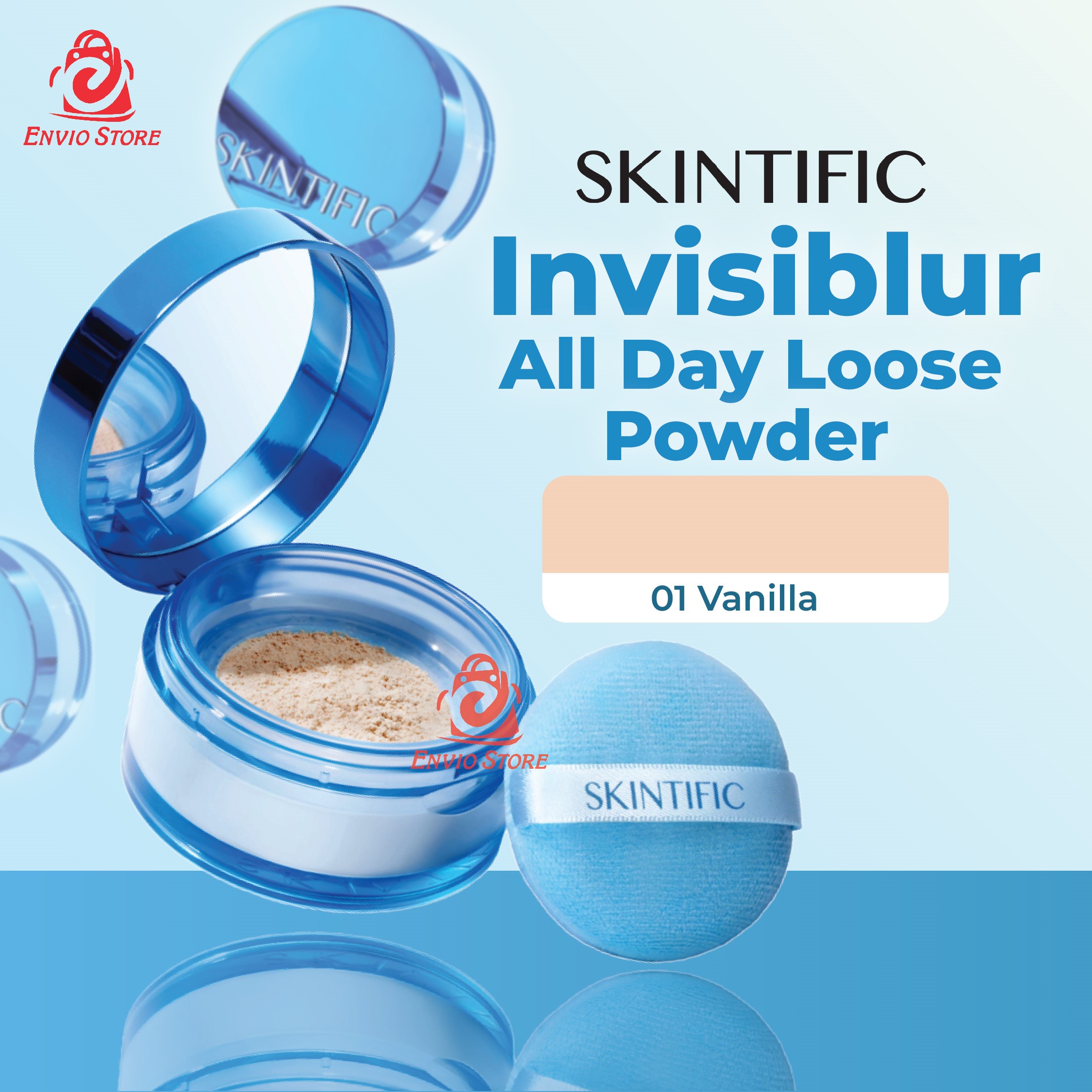 Skintific Invisiblur All Day Loose Powder 10gr - 01 Vanilla