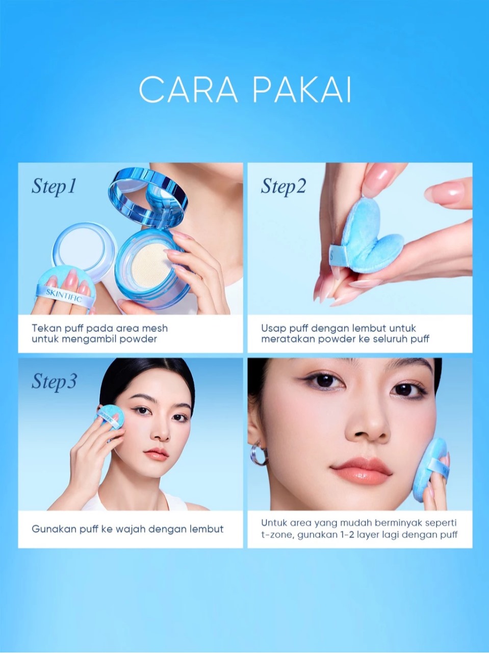 Skintific Invisiblur All Day Loose Powder 10gr - 01 Vanilla