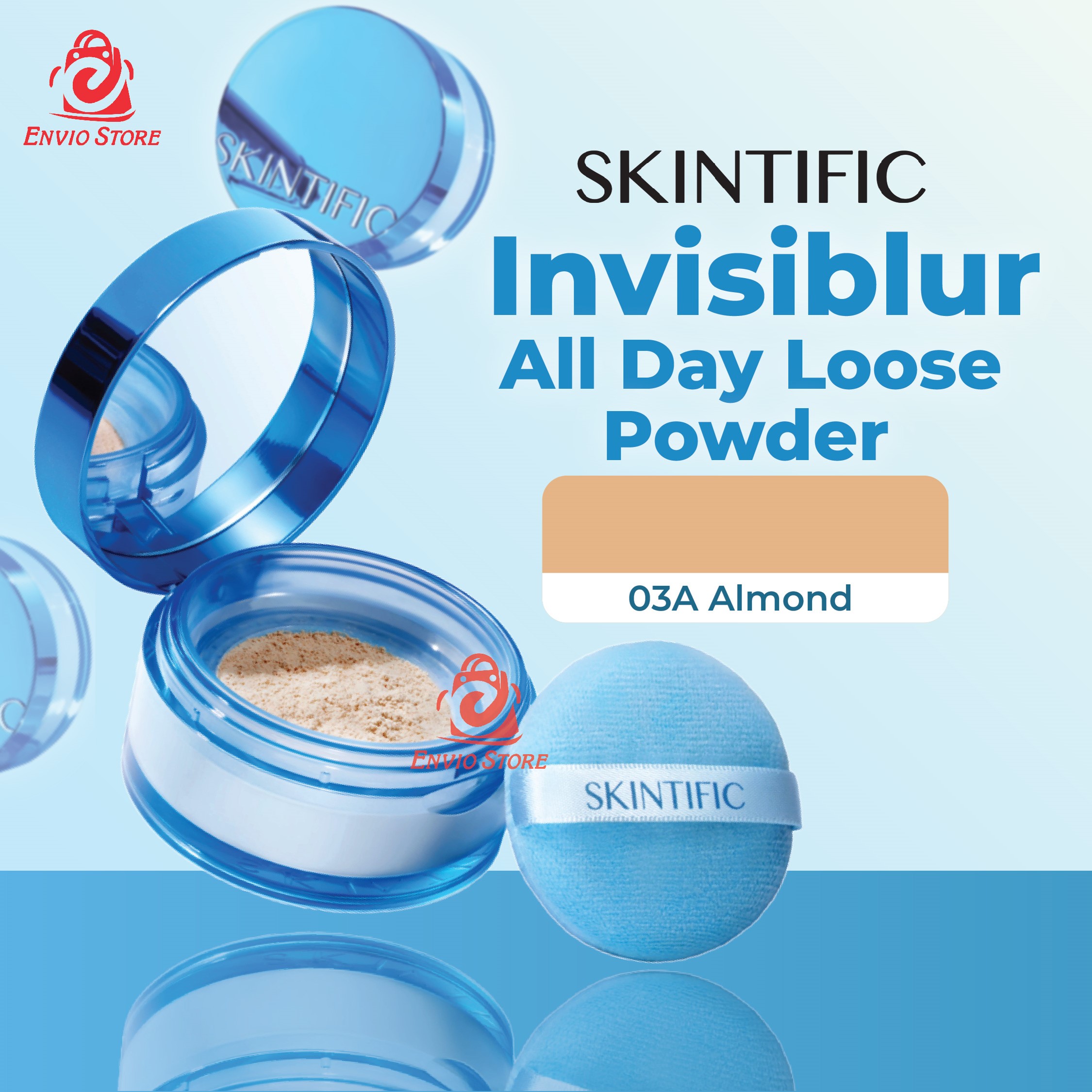 Skintific Invisiblur All Day Loose Powder 10gr - 03A Almond