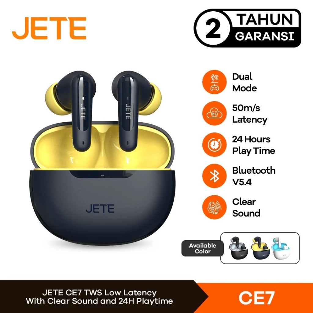JETE TWS CE7 Series - Navy Yellow
