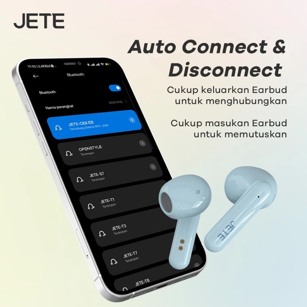 JETE TWS Bluetooth CE8 - Blue