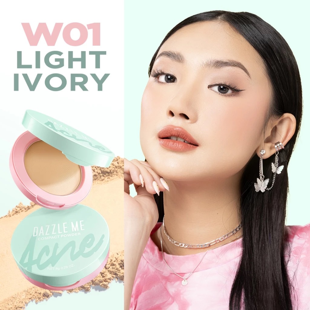 Dazzle Me Acne Armor Compact Powder 8gr - W01 Light Ivory Dazzle Me Acne Armor Compact Powder 8gr - W01 Light Ivory