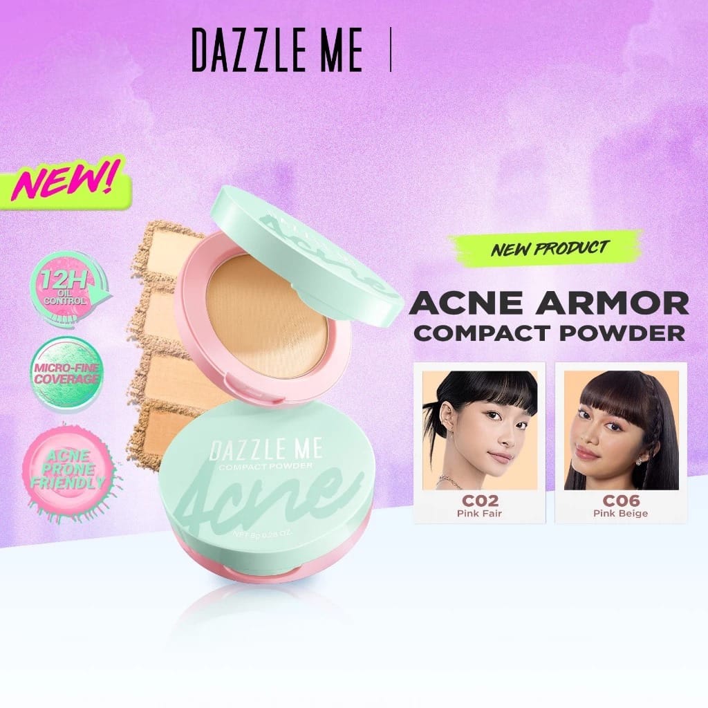 Dazzle Me Acne Armor Compact Powder 8gr - C02 Pink Fair