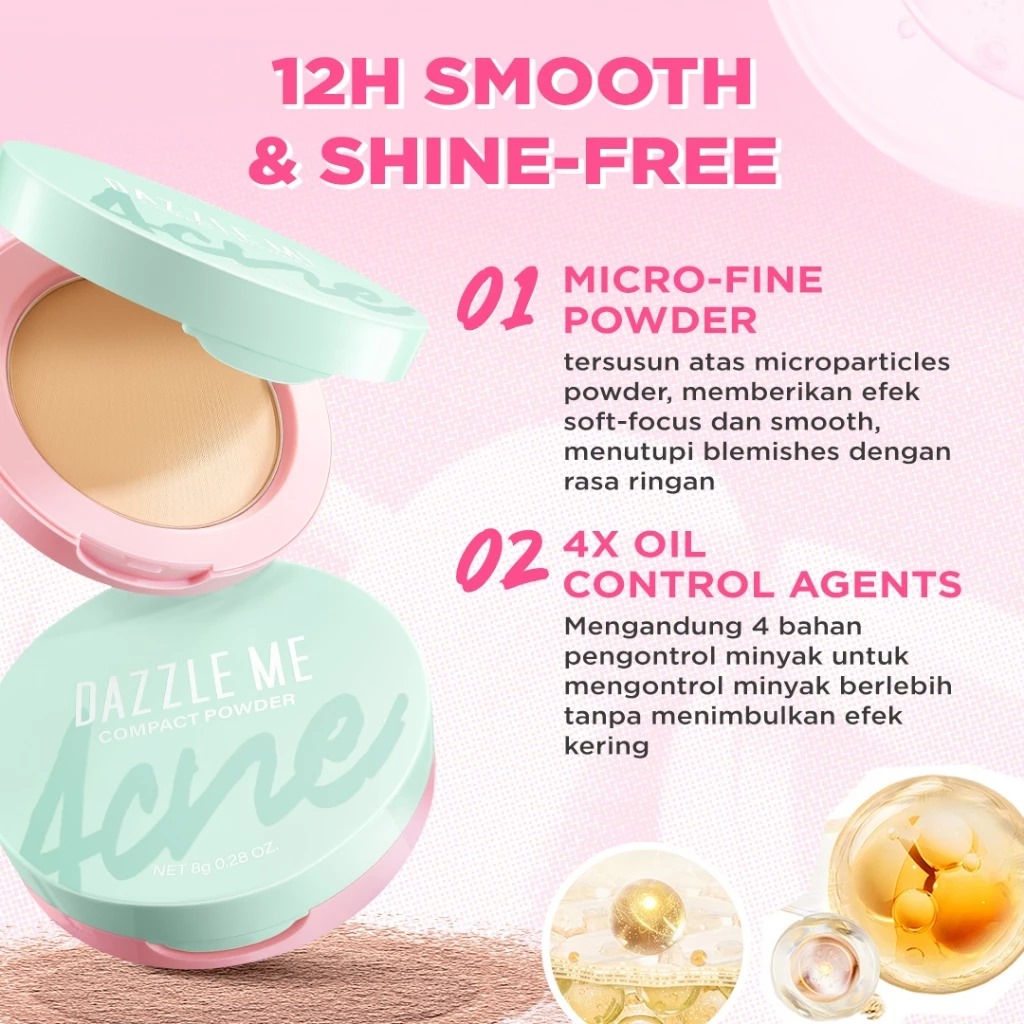 Dazzle Me Acne Armor Compact Powder 8gr - C02 Pink Fair