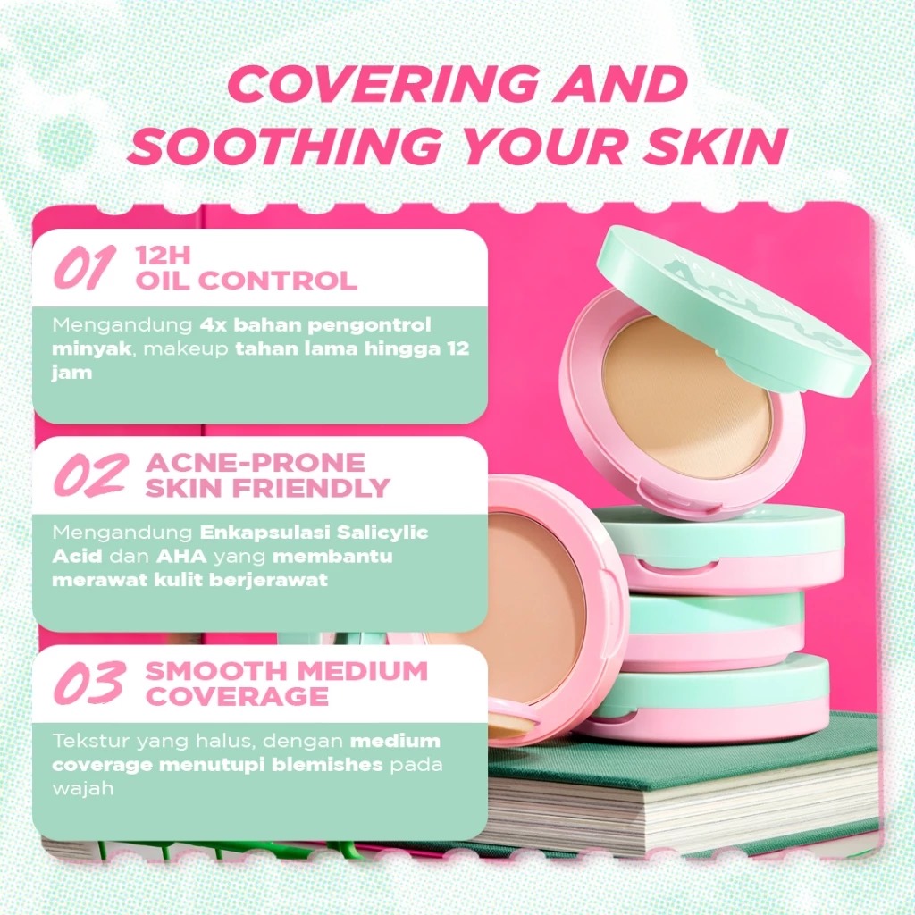 Dazzle Me Acne Armor Compact Powder 8gr - N08 Hazelnut