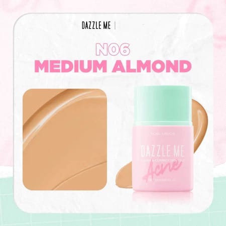 Dazzle Me Acne Armor Cover & Correct Skin Tint 25ml - N06 Medium Almond Dazzle Me Acne Armor Cover & Correct Skin Tint 25ml - N06 Medium Almond