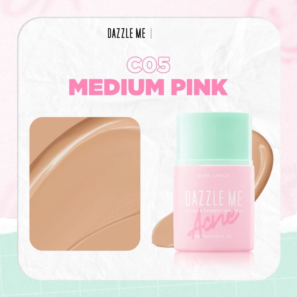 Dazzle Me Acne Armor Cover & Correct Skin Tint 25ml - C05 Medium Pink Dazzle Me Acne Armor Cover & Correct Skin Tint 25ml - C05 Medium Pink