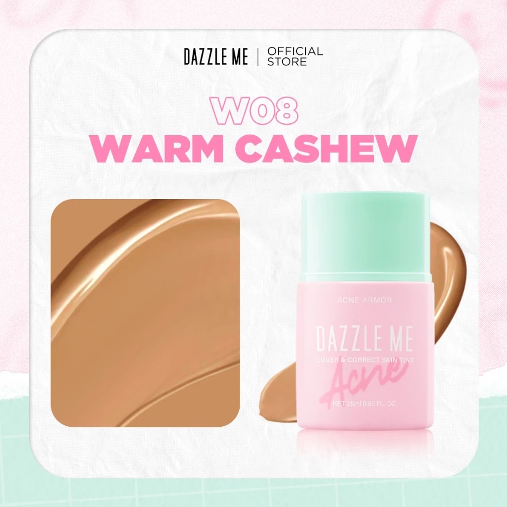 Dazzle Me Acne Armor Cover & Correct Skin Tint 25ml - W08 Warm Cashew