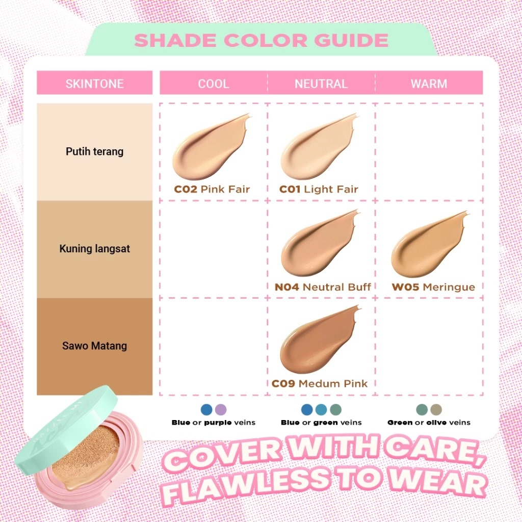 Dazzle Me Acne Armor Flawless Flex Perfection Cushion SPF35 PA+++ 13gr - C02 Pink Fair