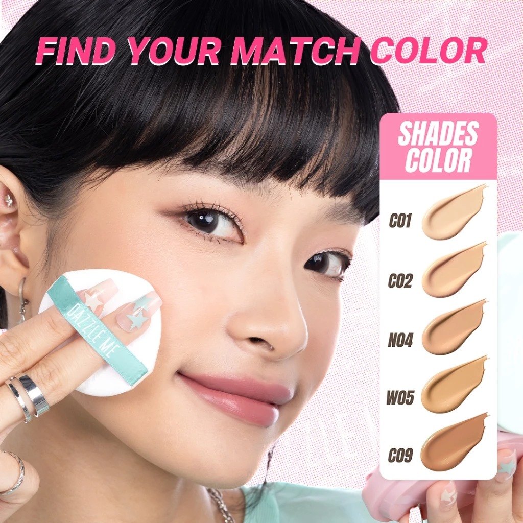 Dazzle Me Acne Armor Flawless Flex Perfection Cushion SPF35 PA+++ 13gr - N04 Neutral Buff