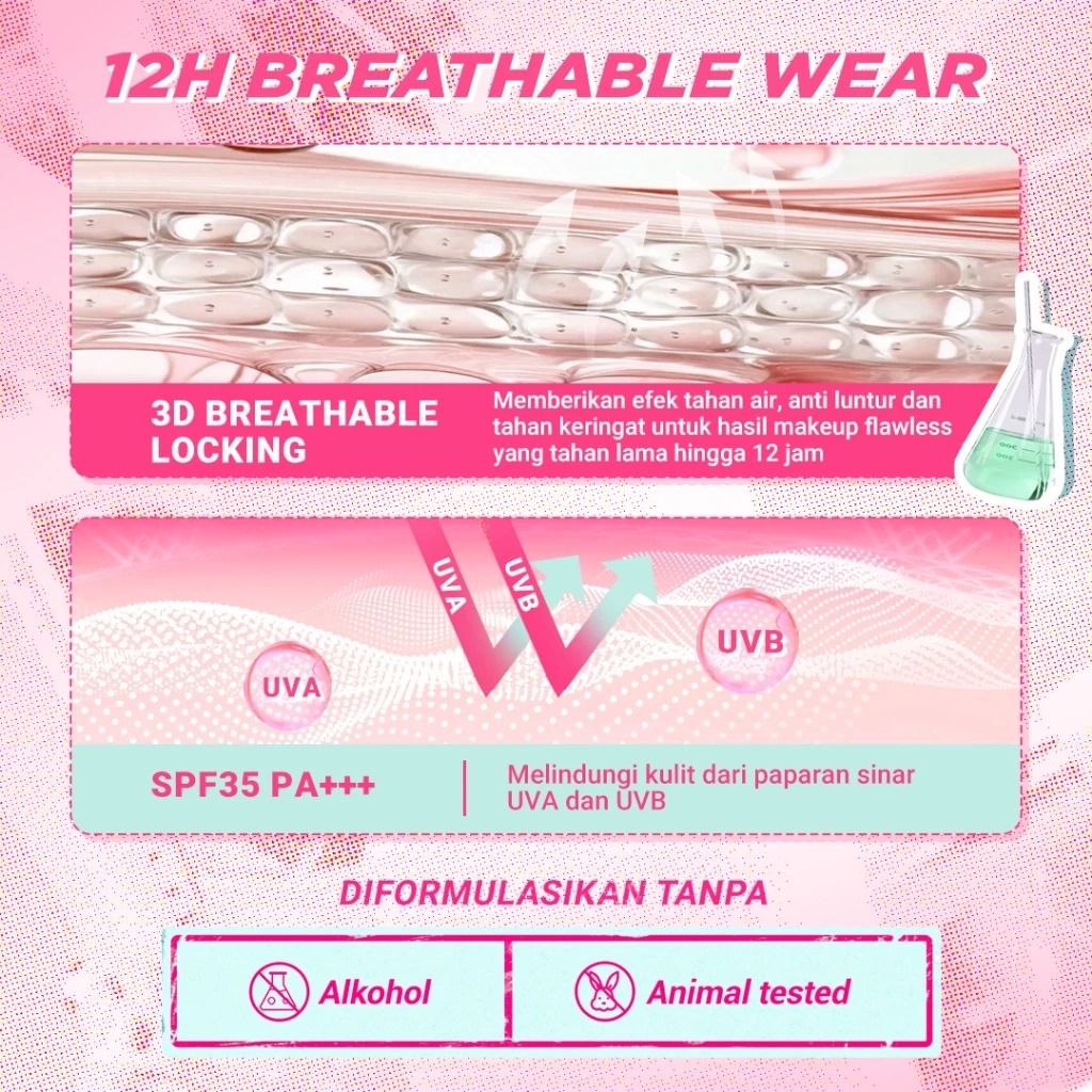 Dazzle Me Acne Armor Flawless Flex Perfection Cushion SPF35 PA+++ 13gr - C09 Medium Pink