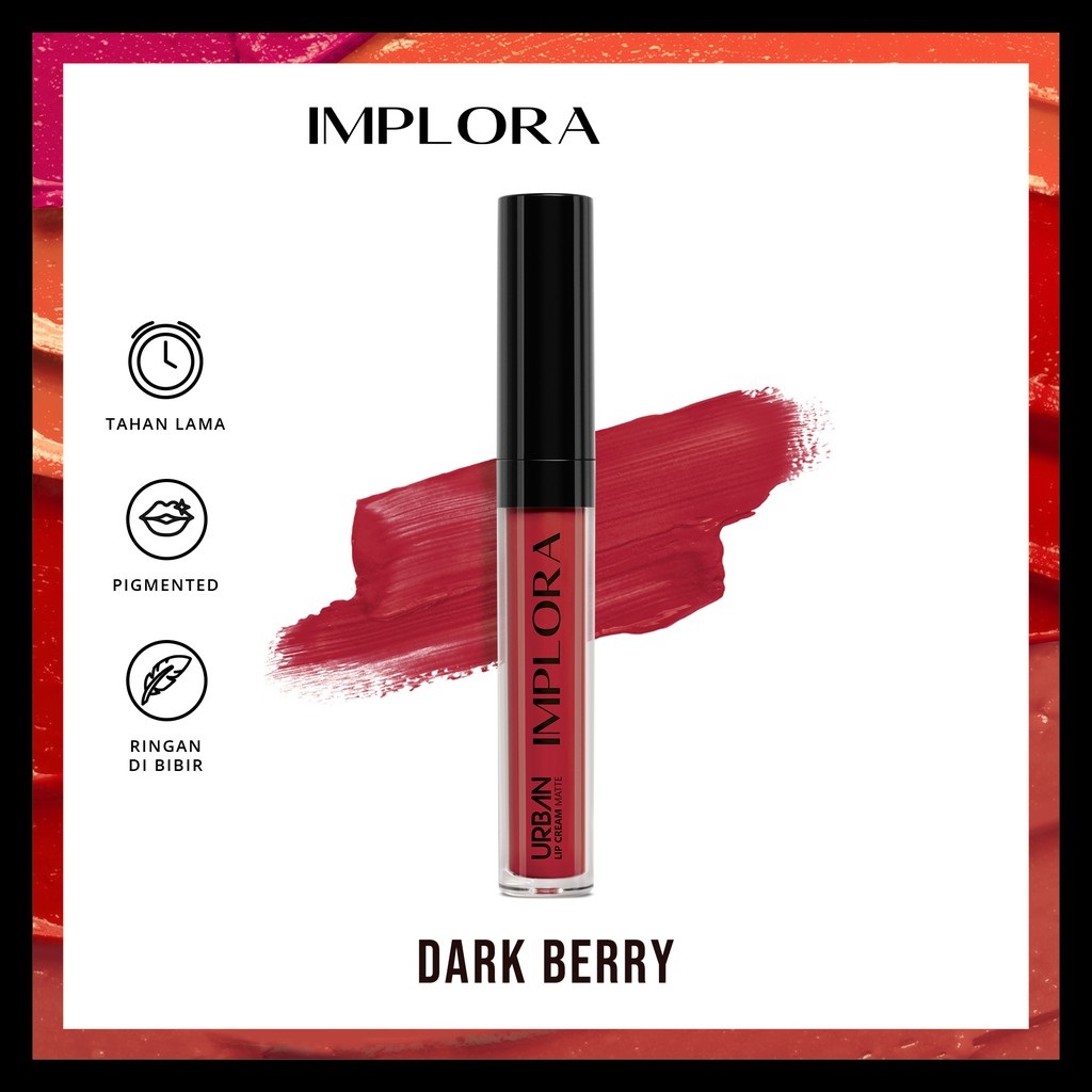 Implora Urban Lipcream Matte - 03 Dark Berry Implora Urban Lipcream Matte - 03 Dark Berry