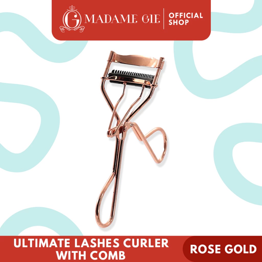 Madame Gie Ultimate Lashes WITH COMB Eyelash Curler (Penjepit Bulu Mata) - Rose Gold