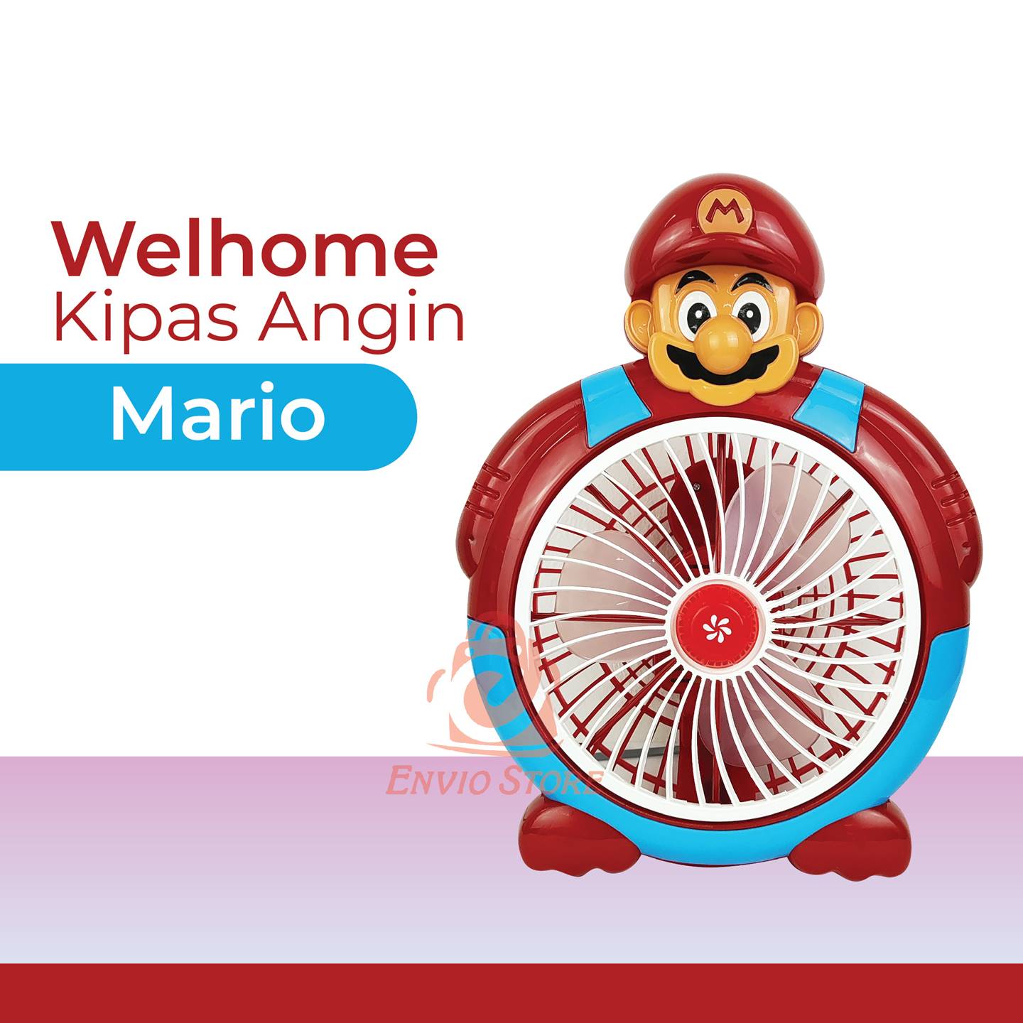 Welhome Kipas Angin Listrik Karakter - MARIO