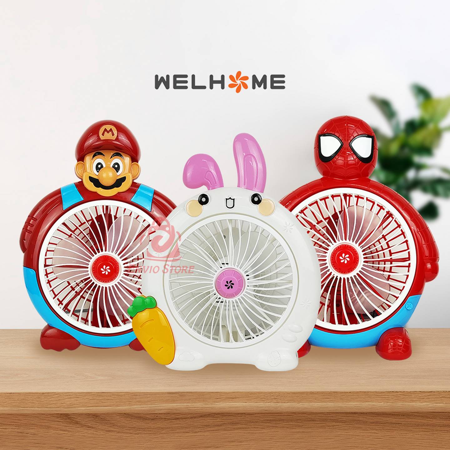 Welhome Kipas Angin Listrik Karakter - RABBIT