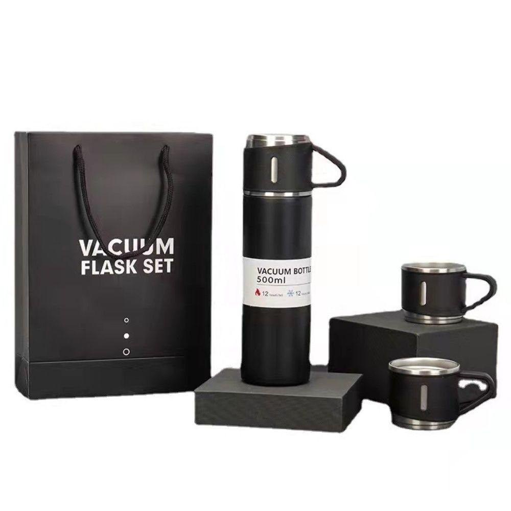 Termos Sultan Vacuum Flask Set 500ml - HITAM