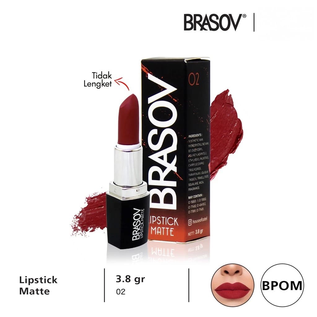 Brasov Lipstick Matte 3.8gr - 02
