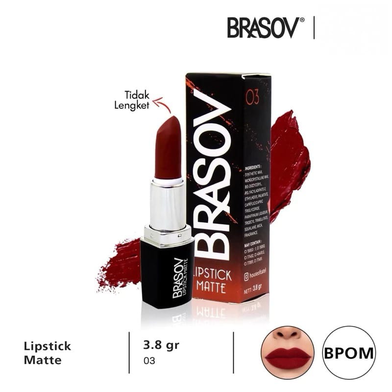 Brasov Lipstick Matte 3.8gr - 03 Brasov Lipstick Matte 3.8gr - 03