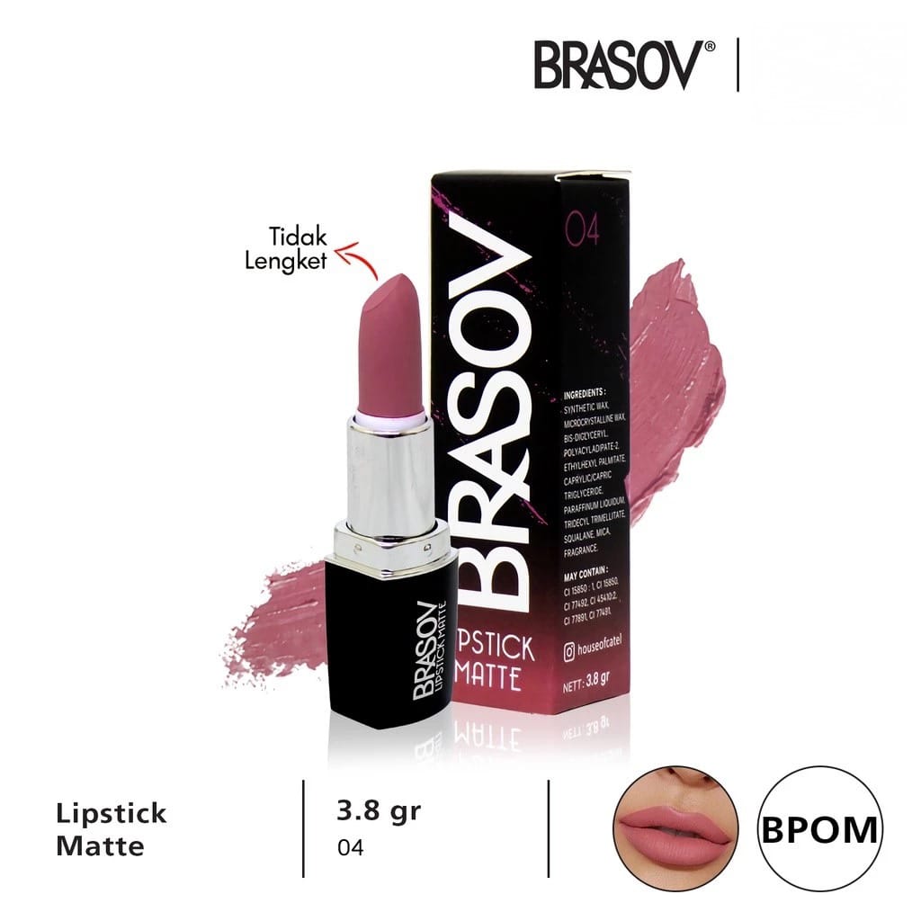Brasov Lipstick Matte 3.8gr - 04