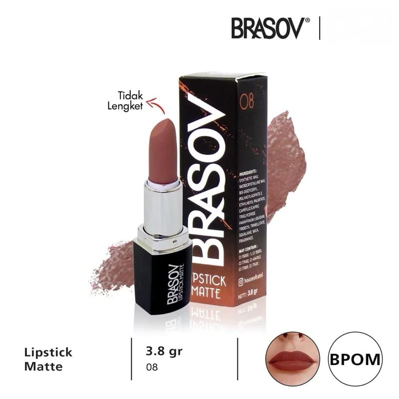 Brasov Lipstick Matte 3.8gr - 08