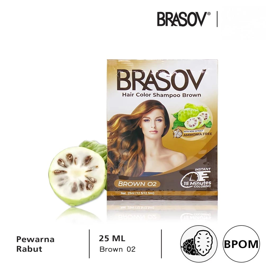 Brasov Hair Color Shampoo 25ml - 02 Brown