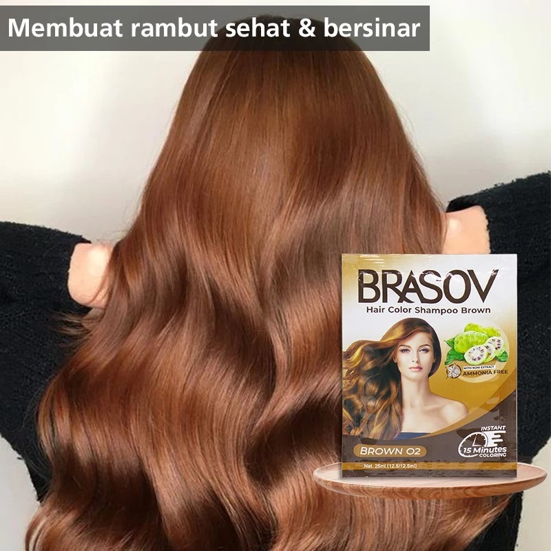 Brasov Hair Color Shampoo 25ml - 02 Brown