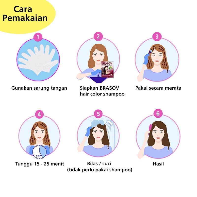 Brasov Hair Color Shampoo 25ml - 02 Brown