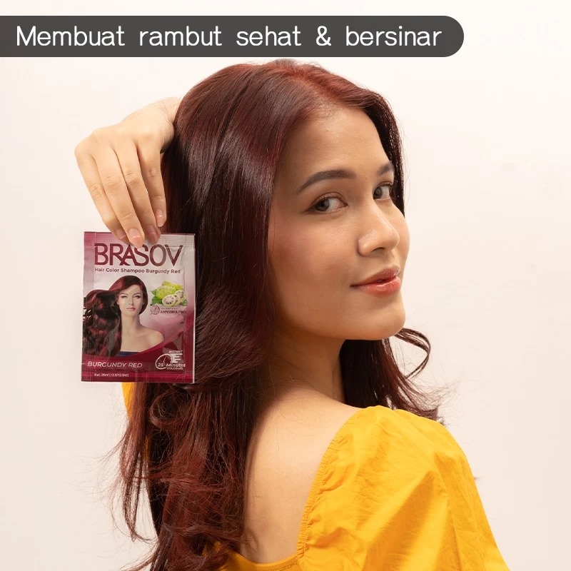 Brasov Hair Color Shampoo 25ml - 03 Burgundy Red