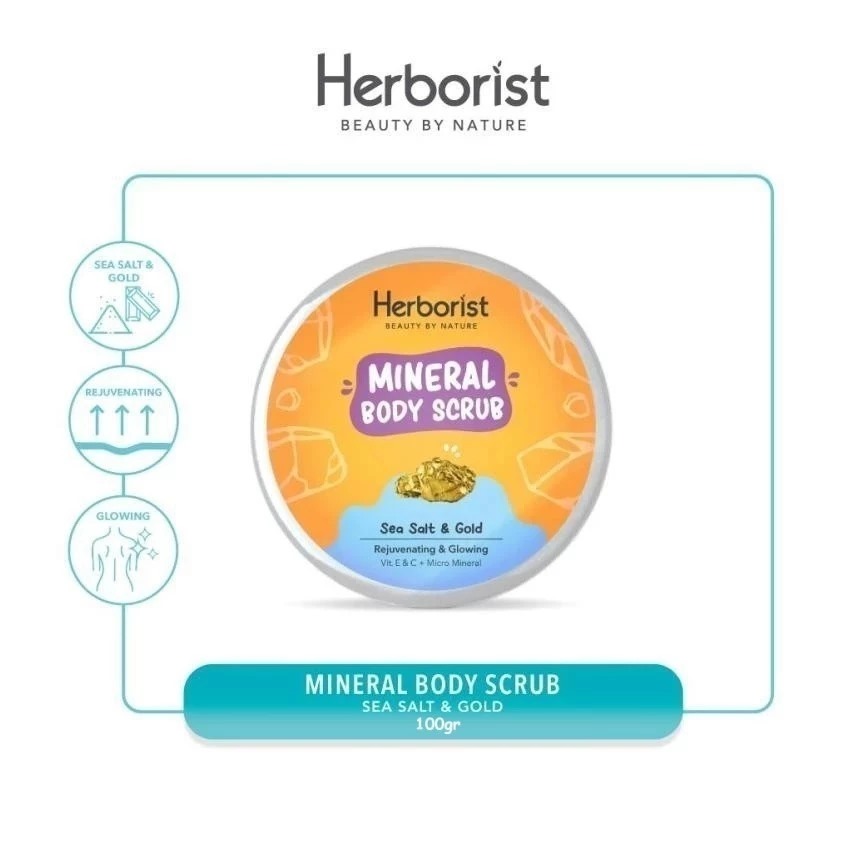 Herborist Mineral Body Scrub 100gr - Sea Salt & Gold(Moisturizing & Brightening)