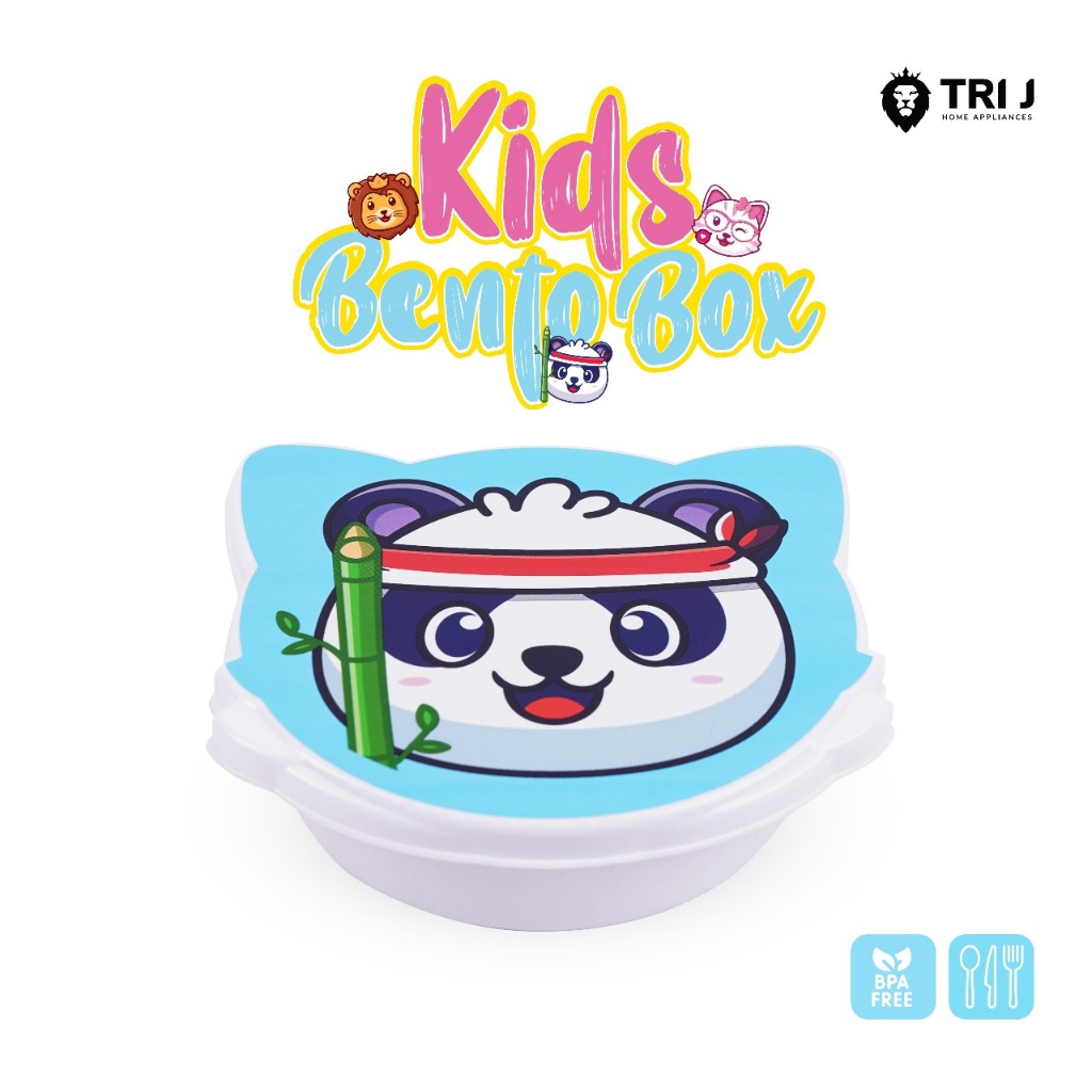 TRI J - Kids Bento Box - BIRU PANDA (Kotak Bekal Anak Motif Lucu) TRI J - Kids Bento Box - BIRU PANDA (Kotak Bekal Anak Motif Lucu)
